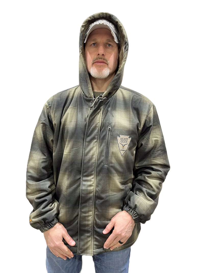 Load image into Gallery viewer, STEALTH OUTDOORS®  BEAST GEAR PLAID HOODED JACKET
