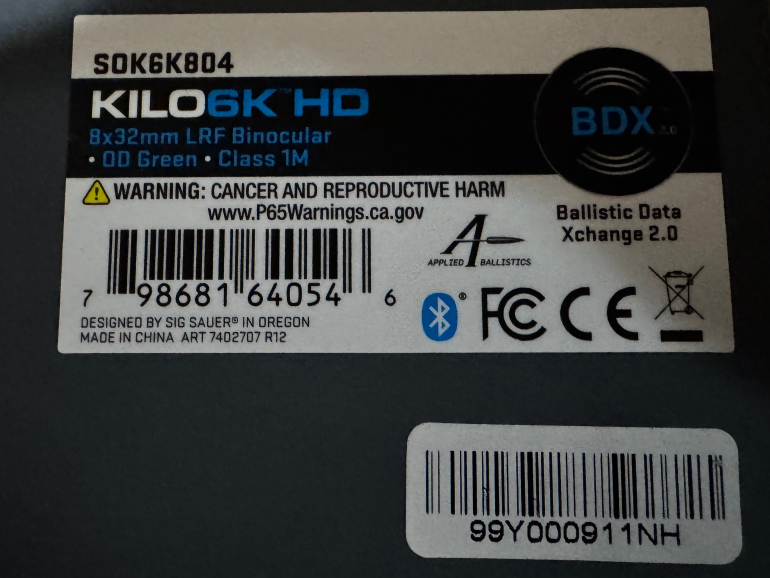 Load image into Gallery viewer, SIG SAUER KILO6K-HD Range Finding Binoculars - NIB
