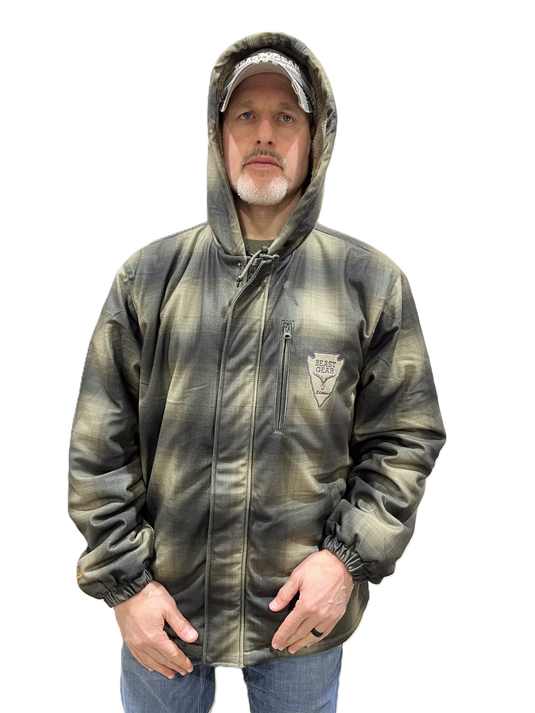 STEALTH OUTDOORS®  BEAST GEAR PLAID HOODED JACKET