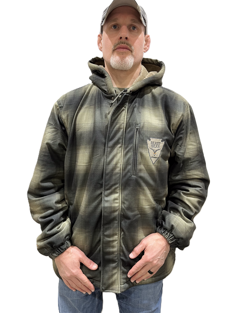 Load image into Gallery viewer, STEALTH OUTDOORS®  BEAST GEAR PLAID HOODED JACKET
